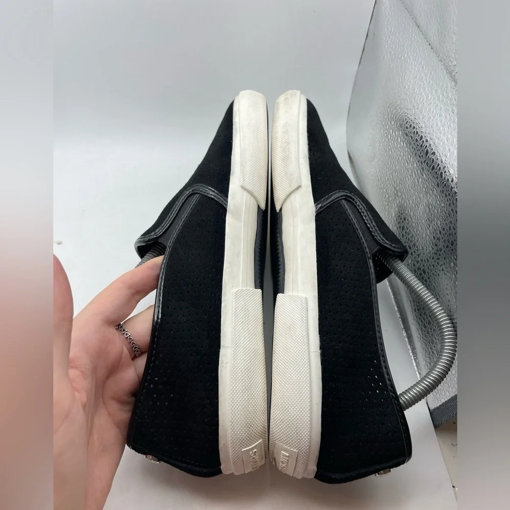 Michael Kors black perforated suede loafers size 9.5